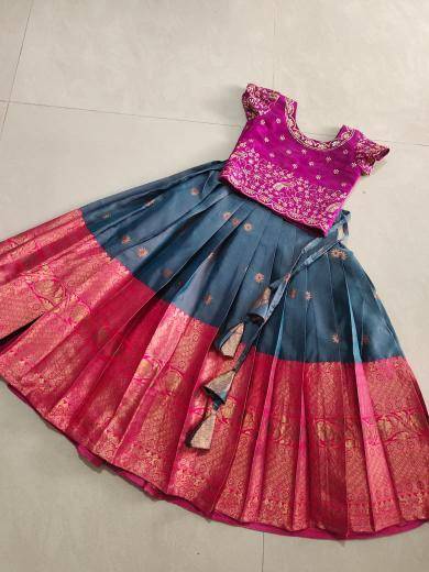 kids lehenga choli silk Kids fashion wholesale